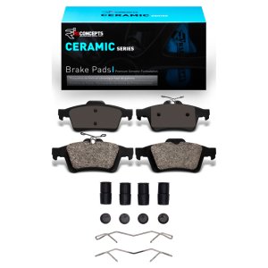 Cadillac BLS Brake Pads - Rear - R1 Concepts - R1 Ceramic Pads & Hardware Kit - `03-`23